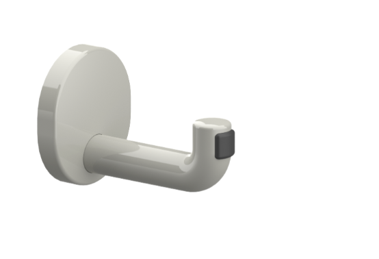 Normbau Einzelhaken mit Türstopper  grau/Manhattan Neu5