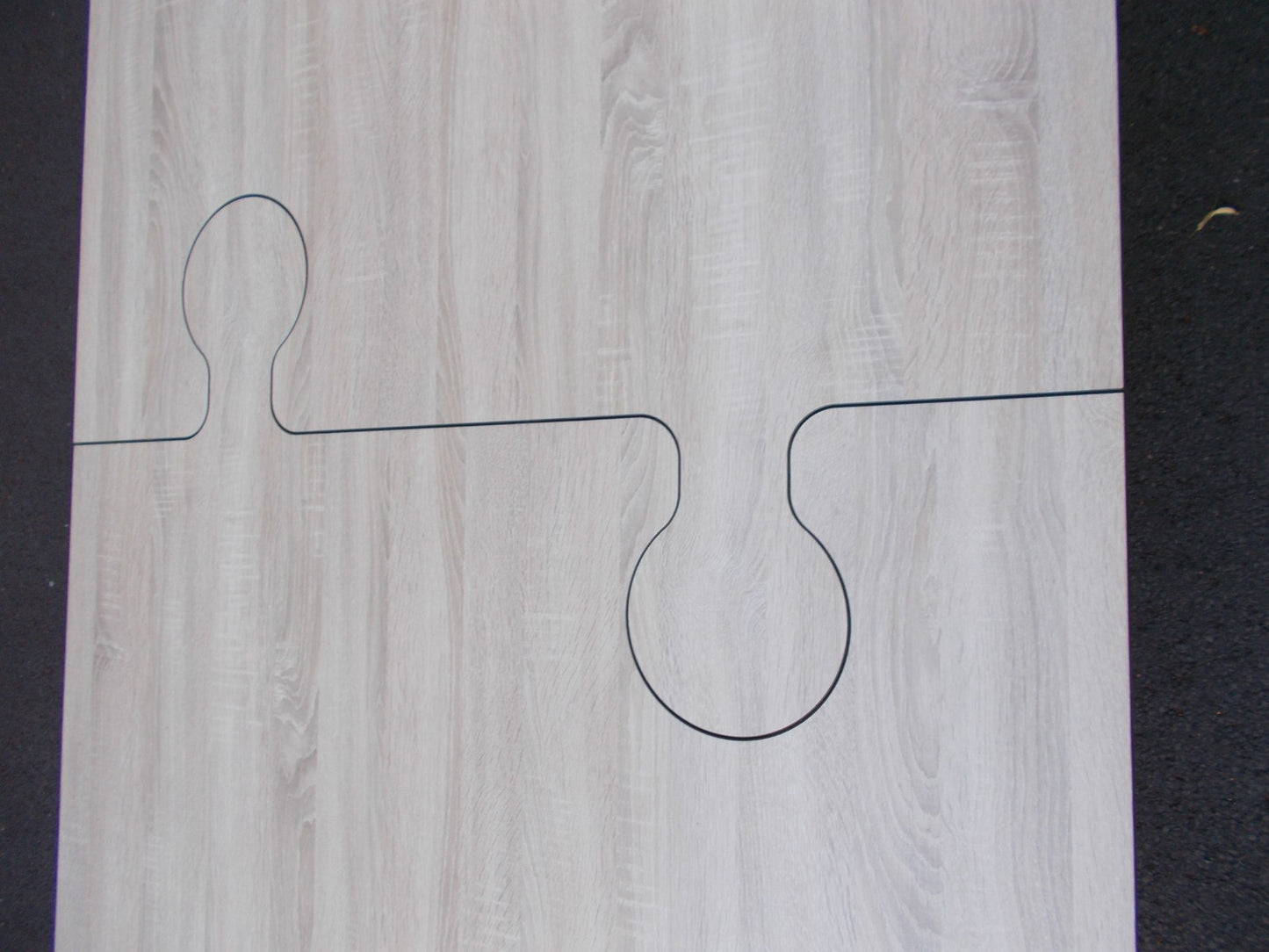 Garten Terrassen Balkon Ess-Tisch aus HPL Wetterfest 1200 x 2000 mm Holzdekor