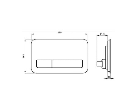 Villeroy & Boch ViConnect Drückerplatte Glas Weiß1