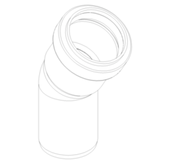 POLO-KAL NG Bogen DN 40 30 Grad Poloplast Neu1