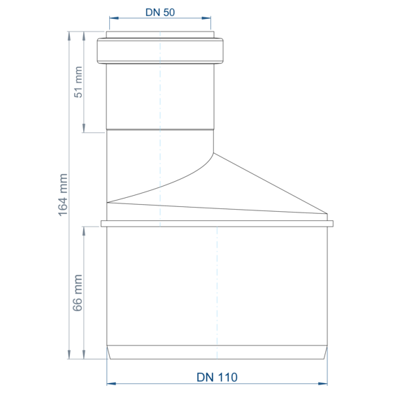 POLO-KAL NG Übergangsrohr DN 110/50 Poloplast neu1