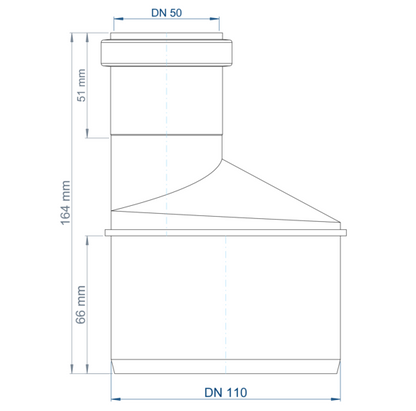 POLO-KAL NG Übergangsrohr DN 110/50 Poloplast neu1