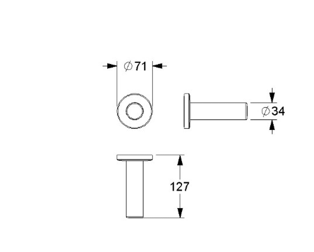 Normbau Nylon Care Ersatzrollenhalter Dunkelgrau Art. Nr.  05180100181