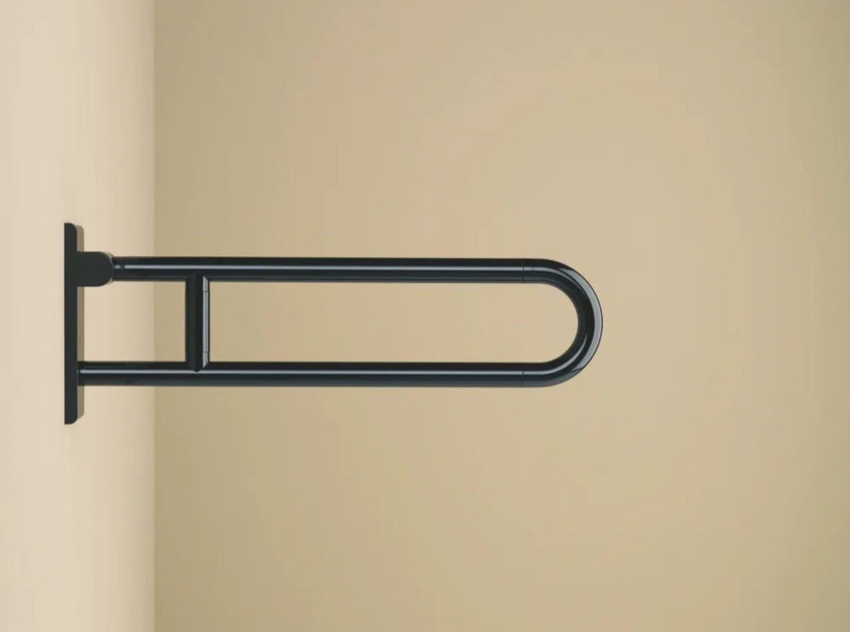 HEWI 801.50.110 92 Stützklappgriff klappbar/drehbar  Anthrazitgrau 700 mm0
