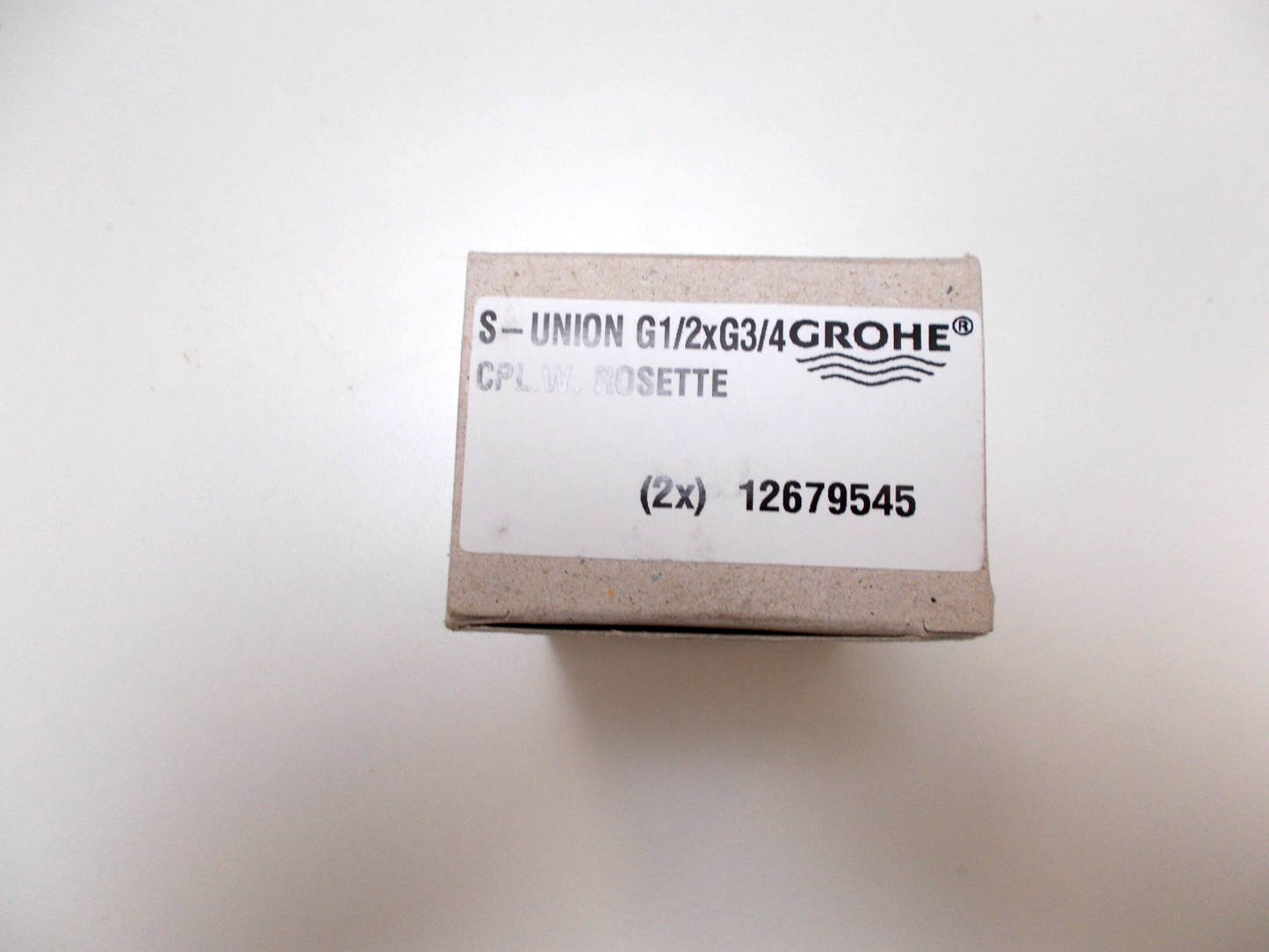 GROHE S Anschluss  1/2" x 2/3" Metall Rosetten & Schalldämpfer 2er Pack 126795451